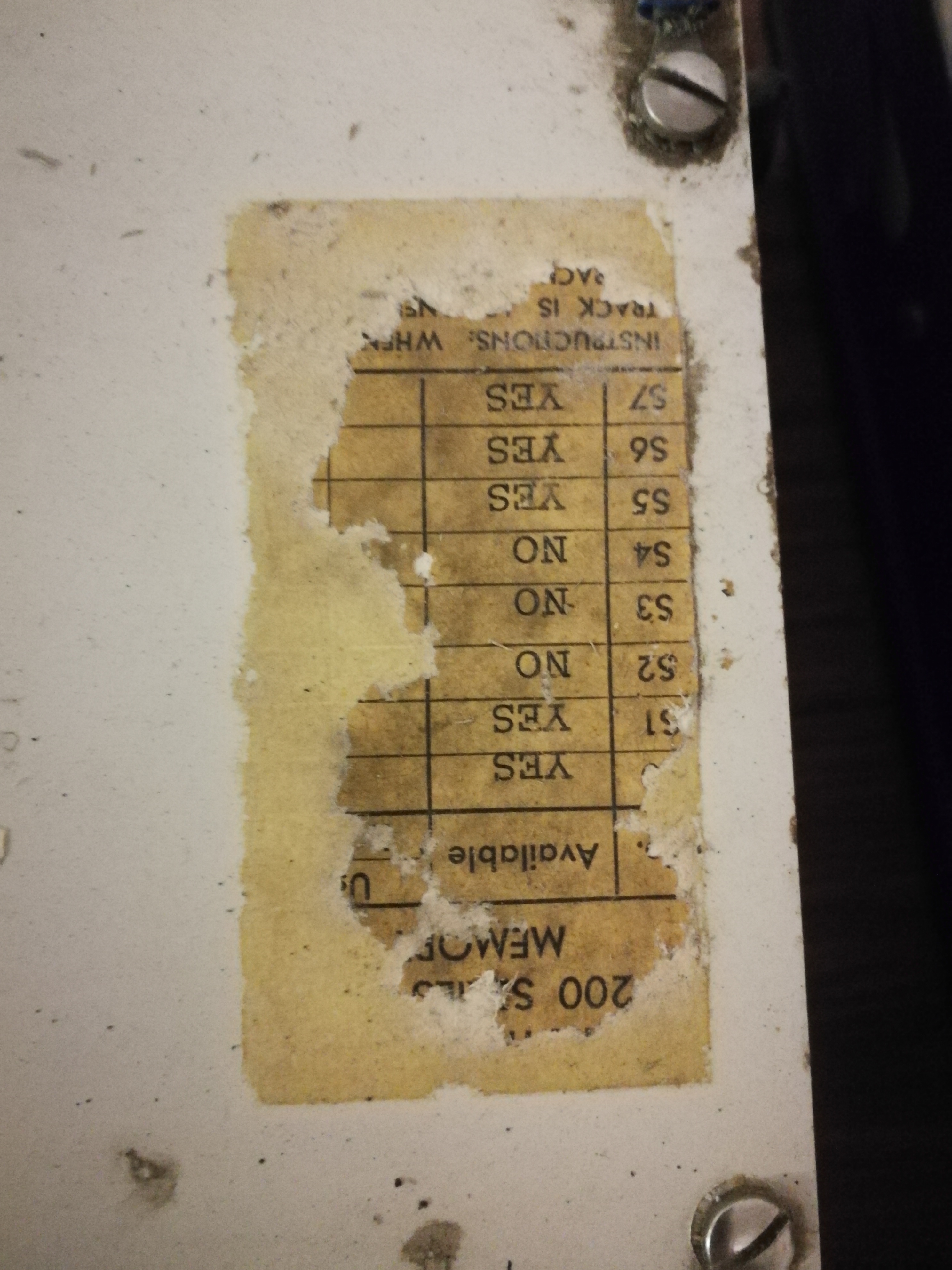 Label on PDP8 disk 7200 series Data Disc