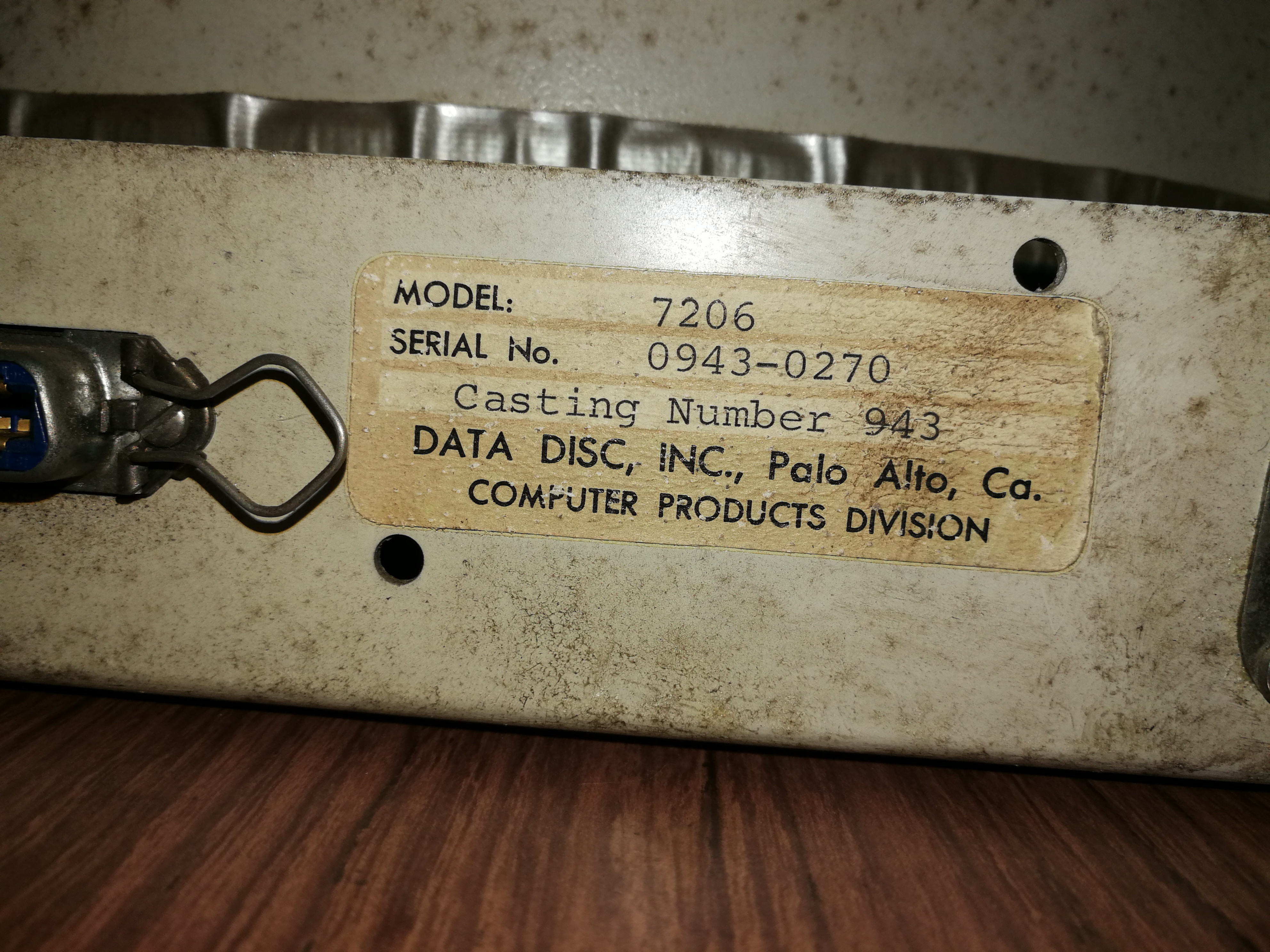 Data Disc Inc Pala Alto moded 7206 Disk drive PDP8