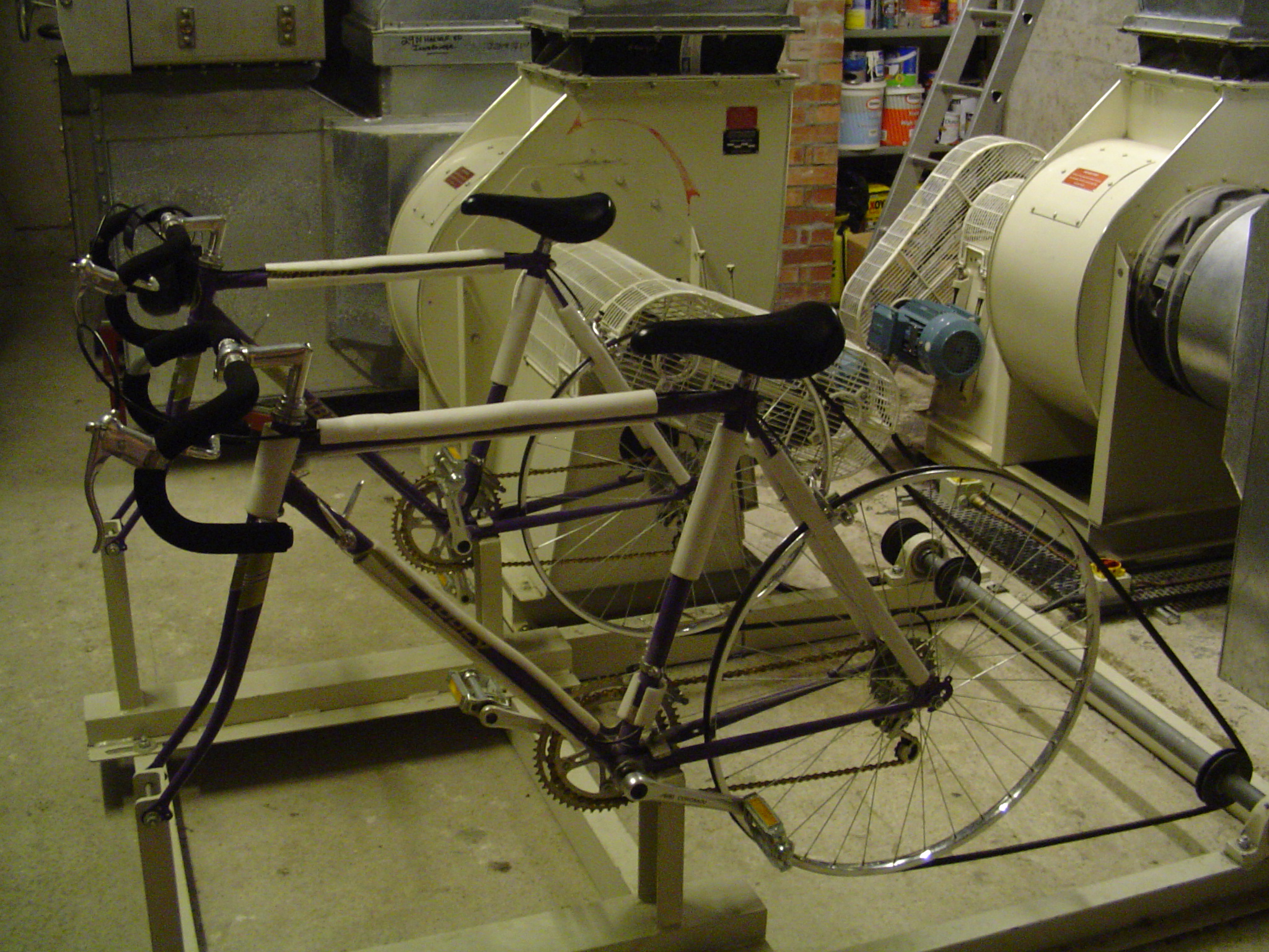 Bycicles in the ventalation room of Inverness Raigmore Bunker