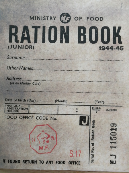 Ministry of Food 1944-45 Ration Book Junior
